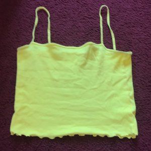 yellowr croped tank